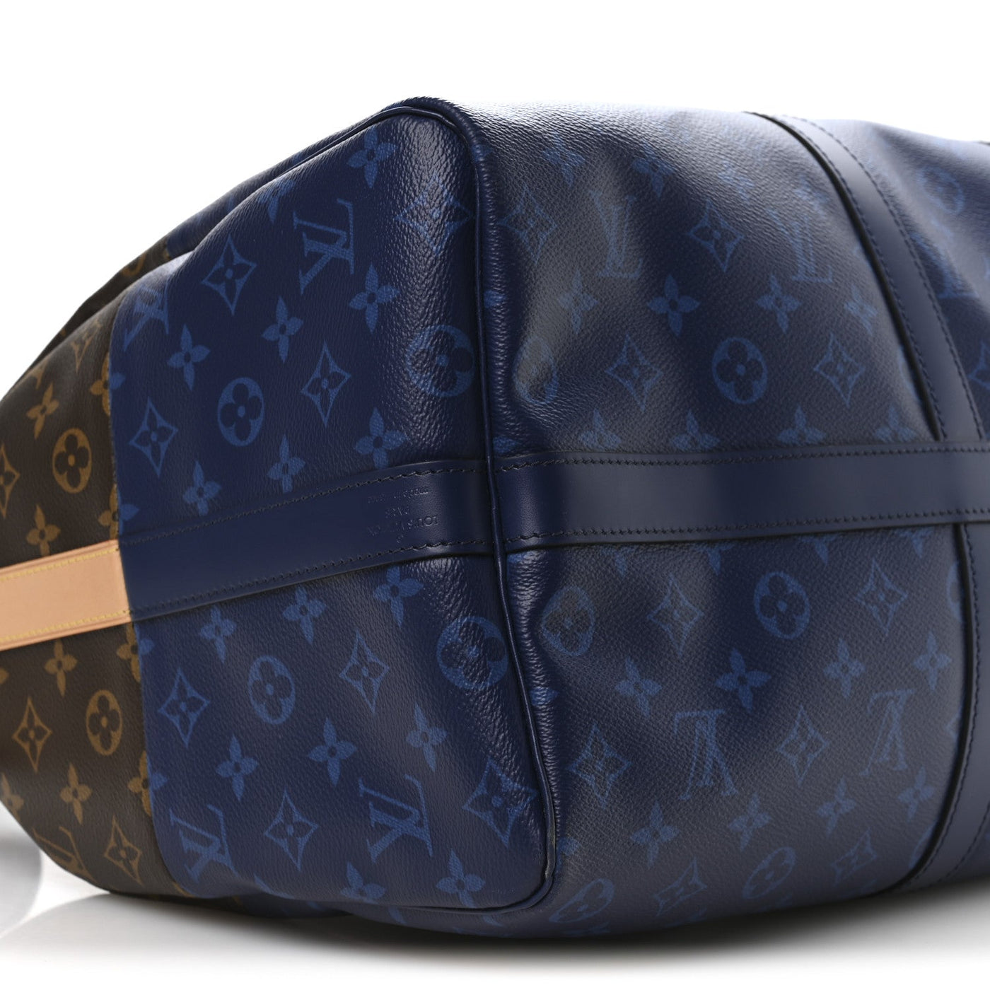 LOUIS VUITTON MONOGRAM SPLIT KEEPALL BANDOULIERE 50 PACIFIC BLUE