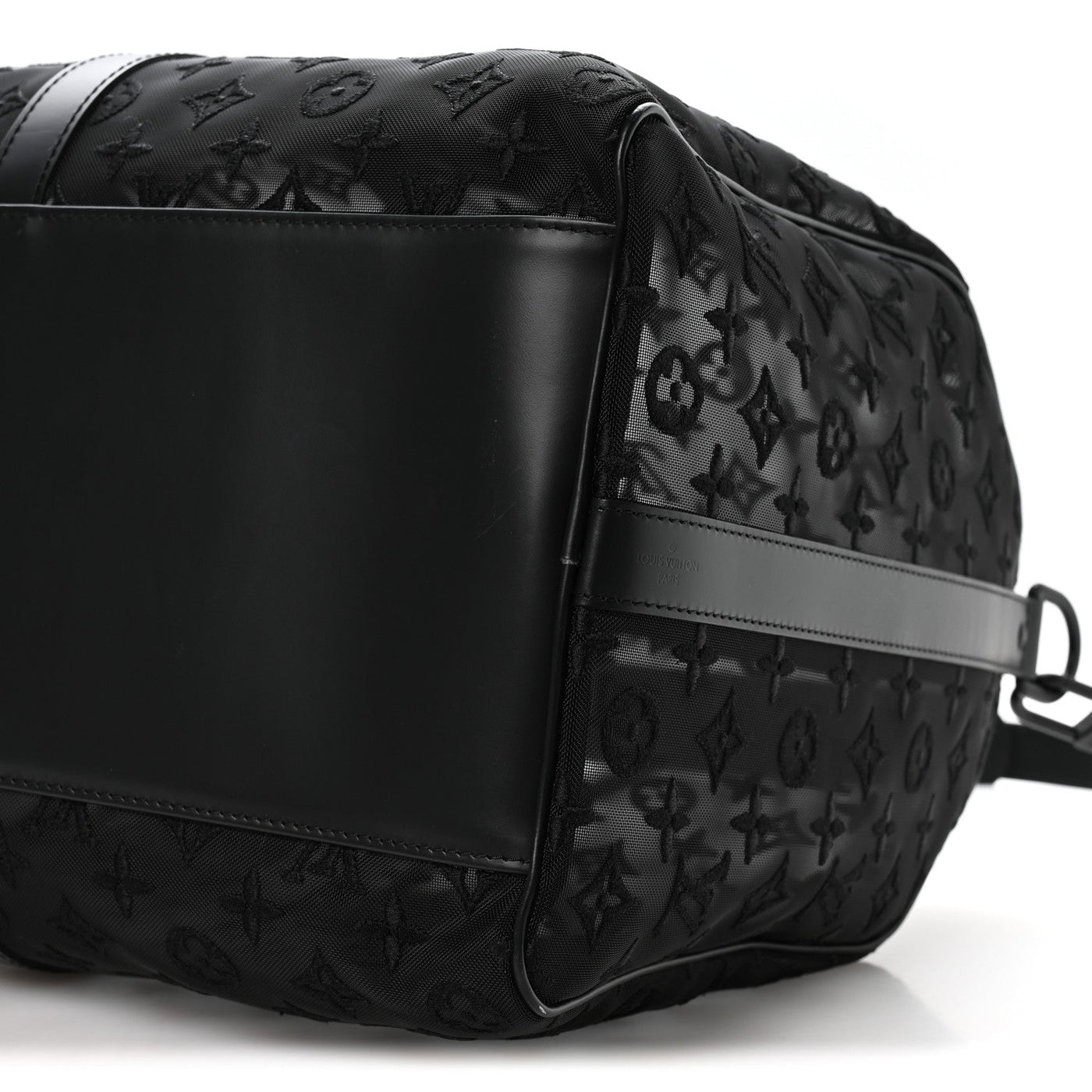 LOUIS VUITTON MONOGRAM SEE THROUGH KEEPALL BANDOULIERE 50 BLACK