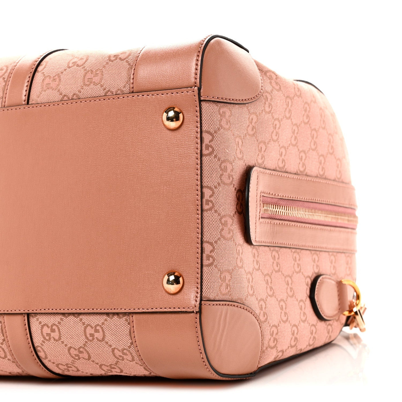 LOUIS VUITTON MONOGRAM AZALEA CALFSKIN SMALL RETRO INTERLOCKING G DUFFLE BAG CLOCHE ROSE PINK