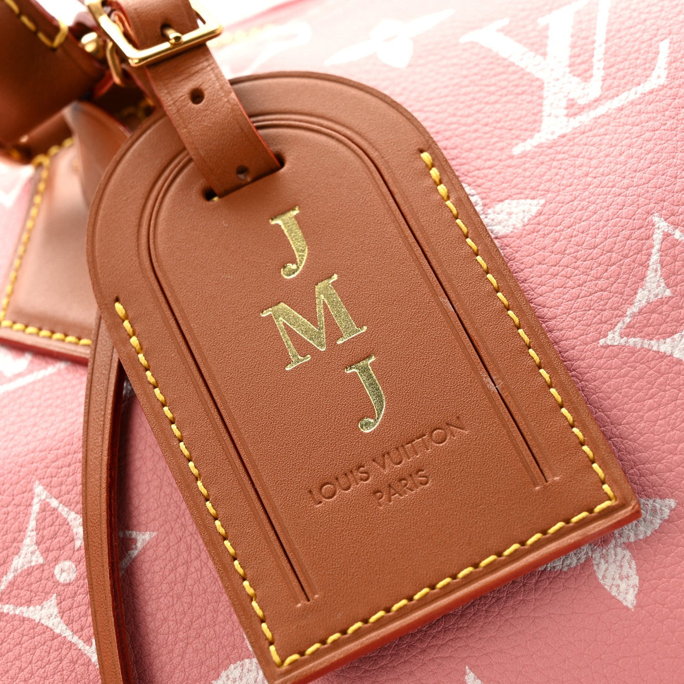 LOUIS VUITTON CALFSKIN MONOGRAM SPEEDY P9 BANDOULIERE 40 PINK SAKURA