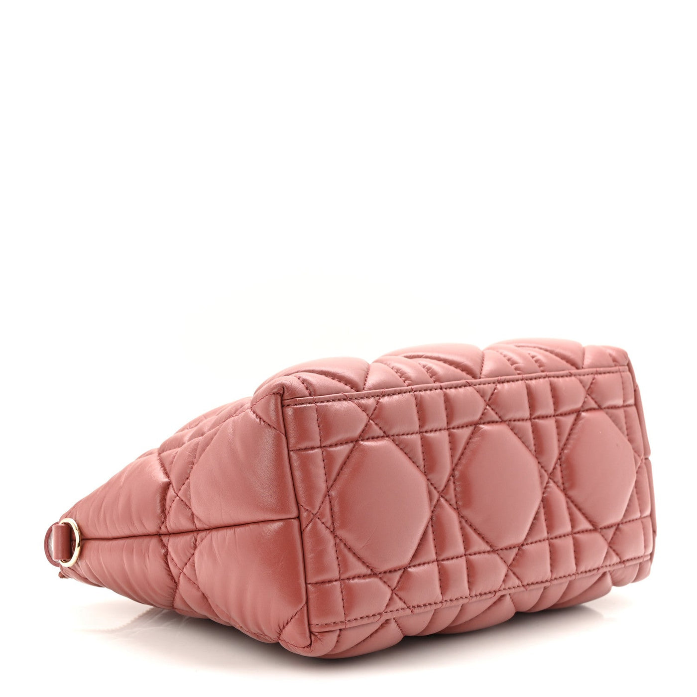 DIOR CALFSKIN MACROCANNAGE MEDIUM DIORTRAVEL NOMAD POUCH RUST
