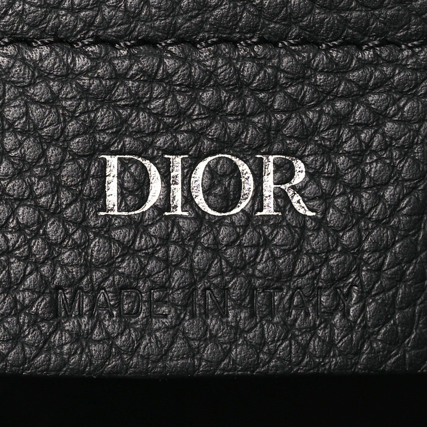DIOR OBLIQUE JACQUARD GRAINED CALFSKIN LINGOT 50 BLACK