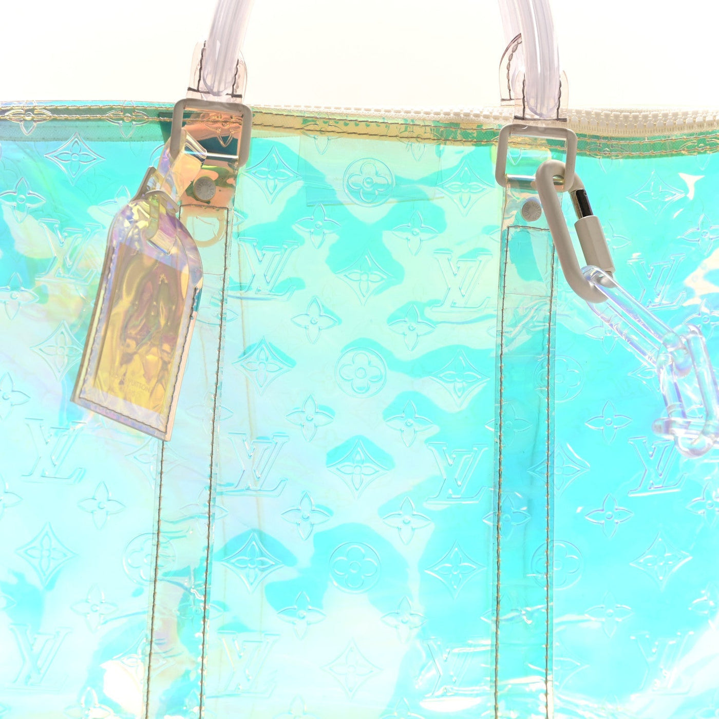 LOUIS VUITTON PVC MONOGRAM KEEPALL BANDOULIERE 50 IRIDESCENT PRISM