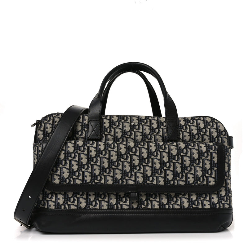 DIOR OBLIQUE CALFSKIN HIT THE ROAD PET CARRIER BLUE