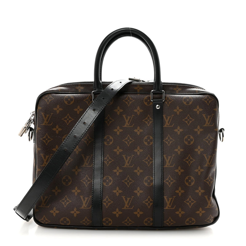 LOUIS VUITTON MONOGRAM MACASSAR PORTE-DOCUMENTS VOYAGE PM