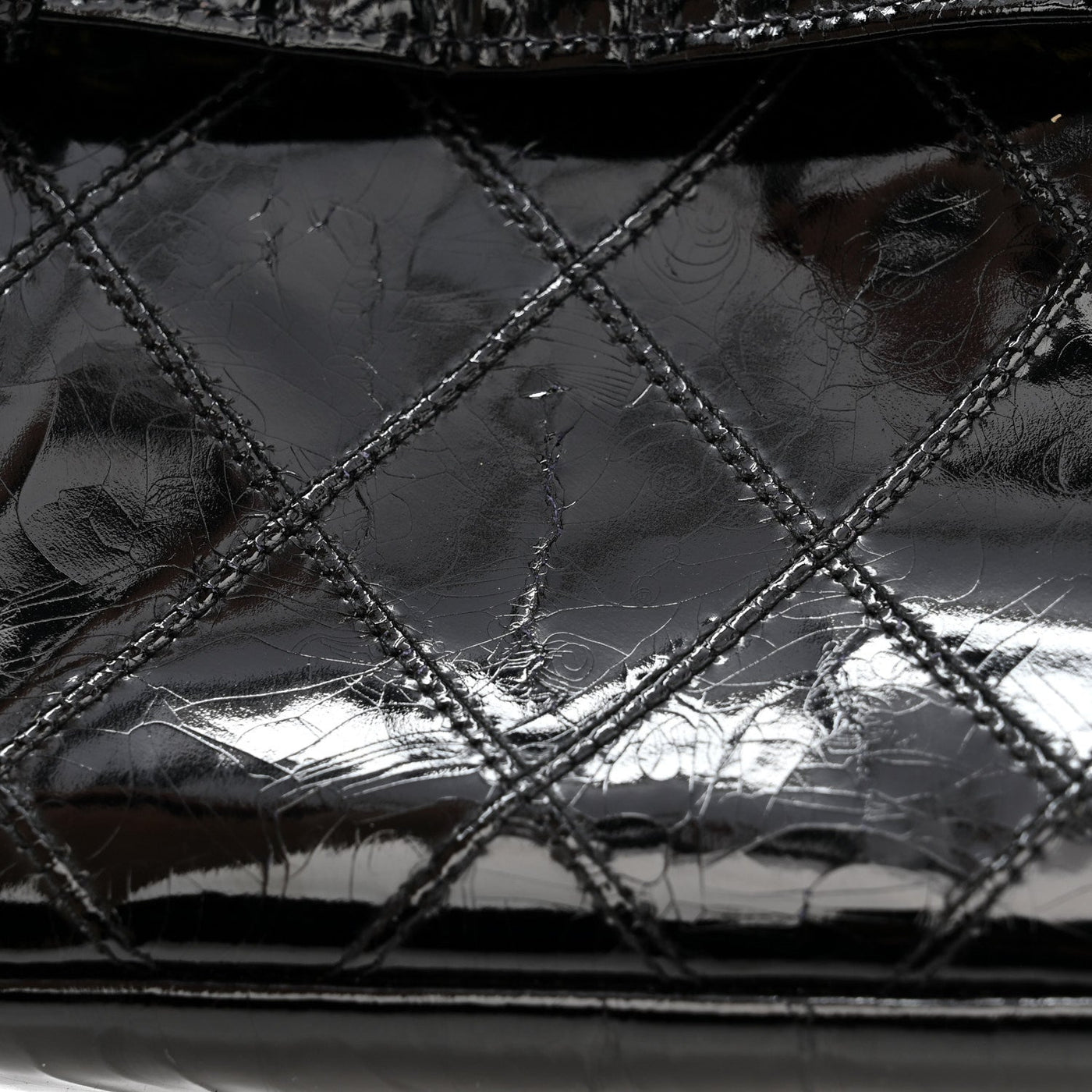 CELINE PATENT FLAP WAIST BELT BAG BLACK