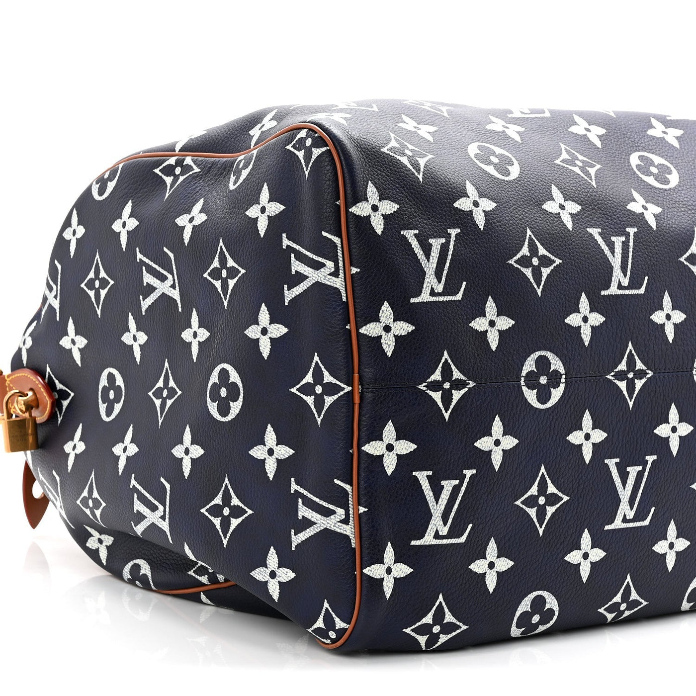 LOUIS VUITTON CALFSKIN MONOGRAM SPEEDY P9 BANDOULIERE 50 INDIGO