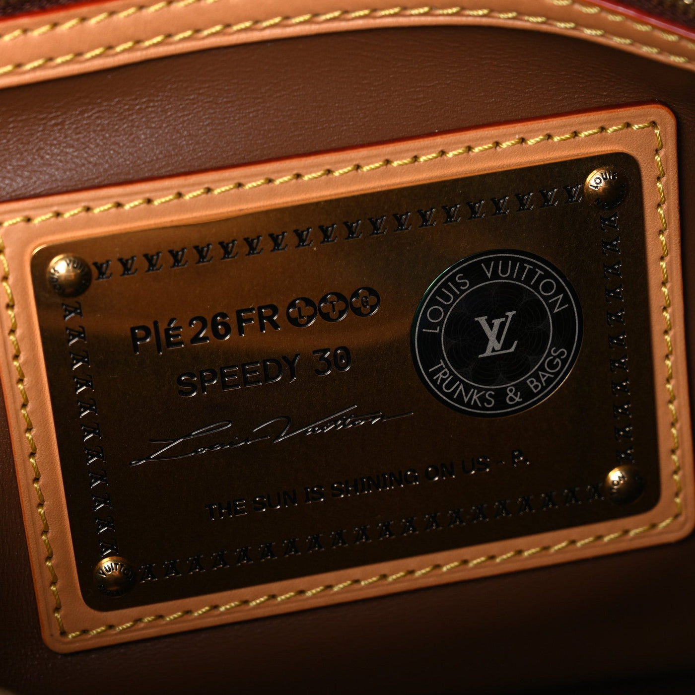 LOUIS VUITTON CALFSKIN MONOGRAM SPEEDY P9 BANDOULIERE 30 OCRE