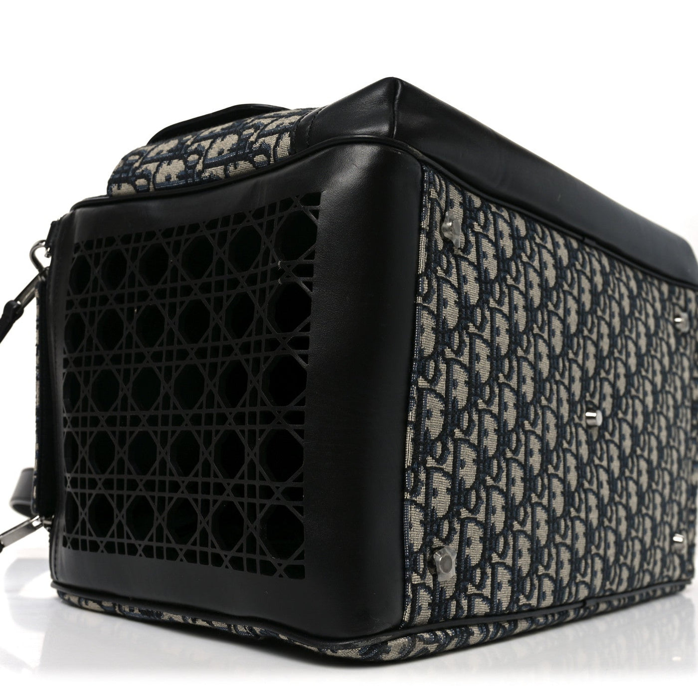 DIOR OBLIQUE CALFSKIN HIT THE ROAD PET CARRIER BLUE