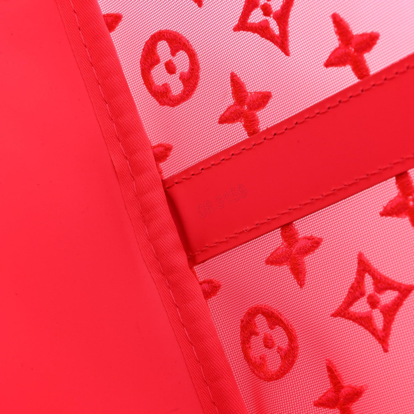 LOUIS VUITTON MONOGRAM FLUO SEE THROUGH KEEPALL BANDOULIERE 50 ROSE