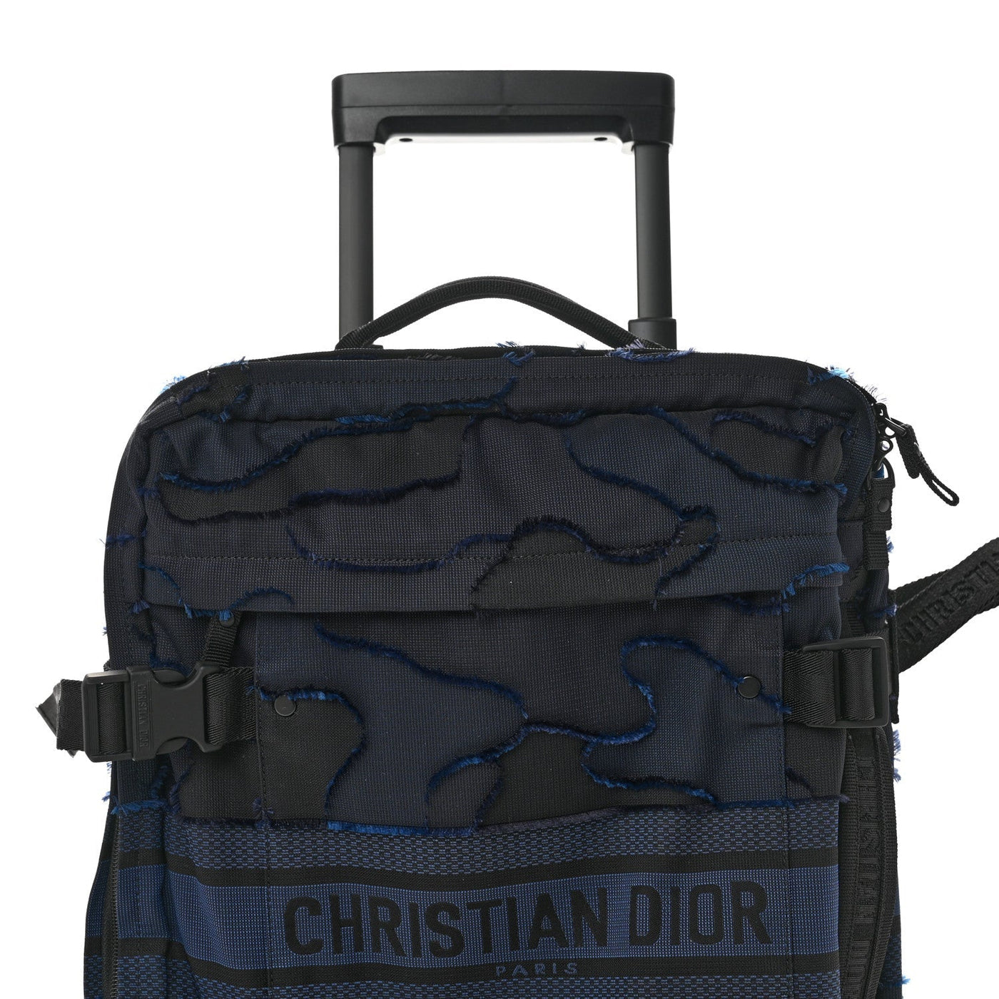 DIOR CANVAS SMALL DIORTRAVEL SUITCASE BLUE MULTICOLOR