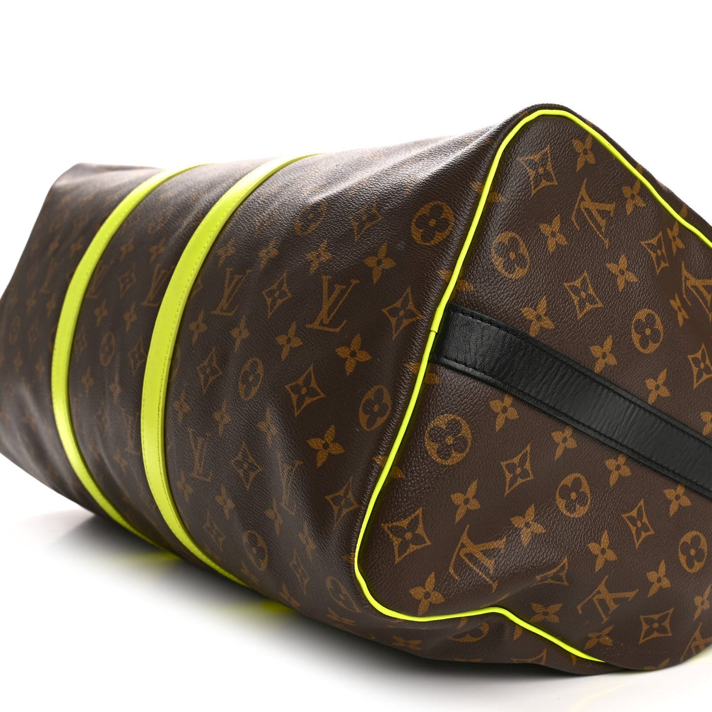 LOUIS VUITTON MONOGRAM MACASSAR KEEPALL BANDOULIERE 50 FLORESCENT YELLOW