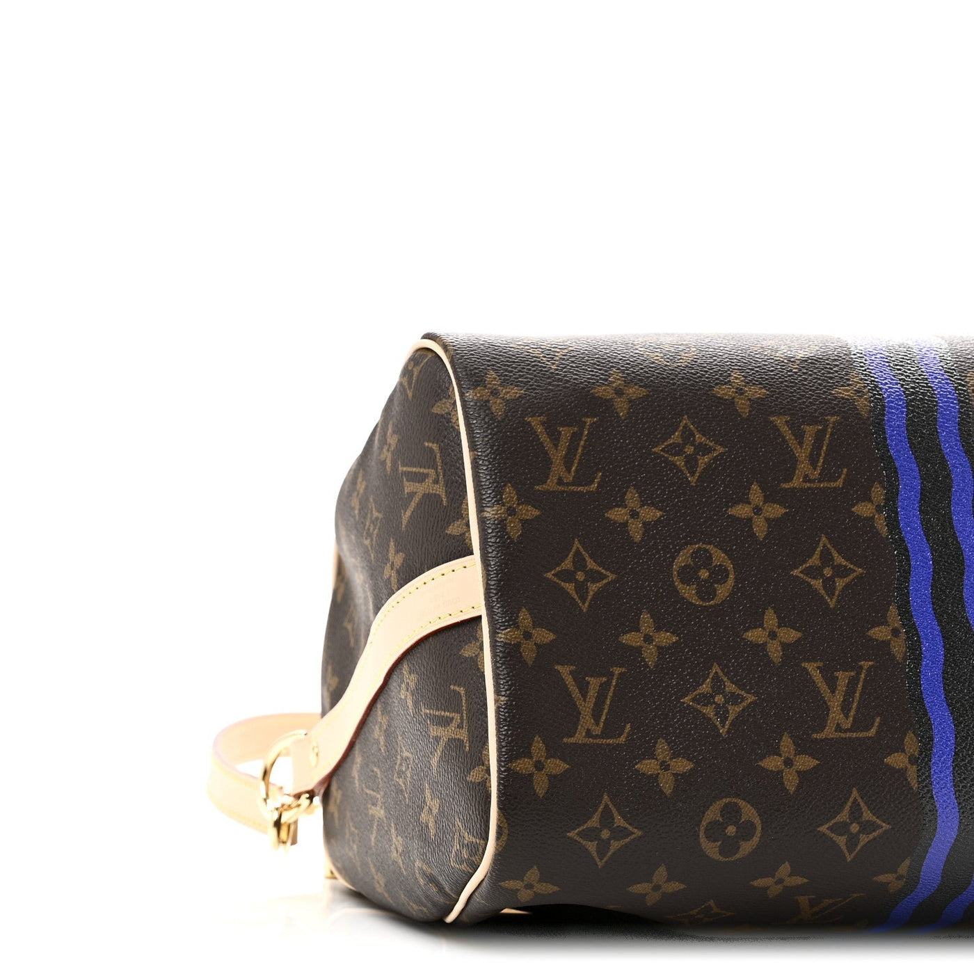 LOUIS VUITTON MON MONOGRAM SPEEDY BANDOULIERE 30 INDIGO BLUE KHAKI