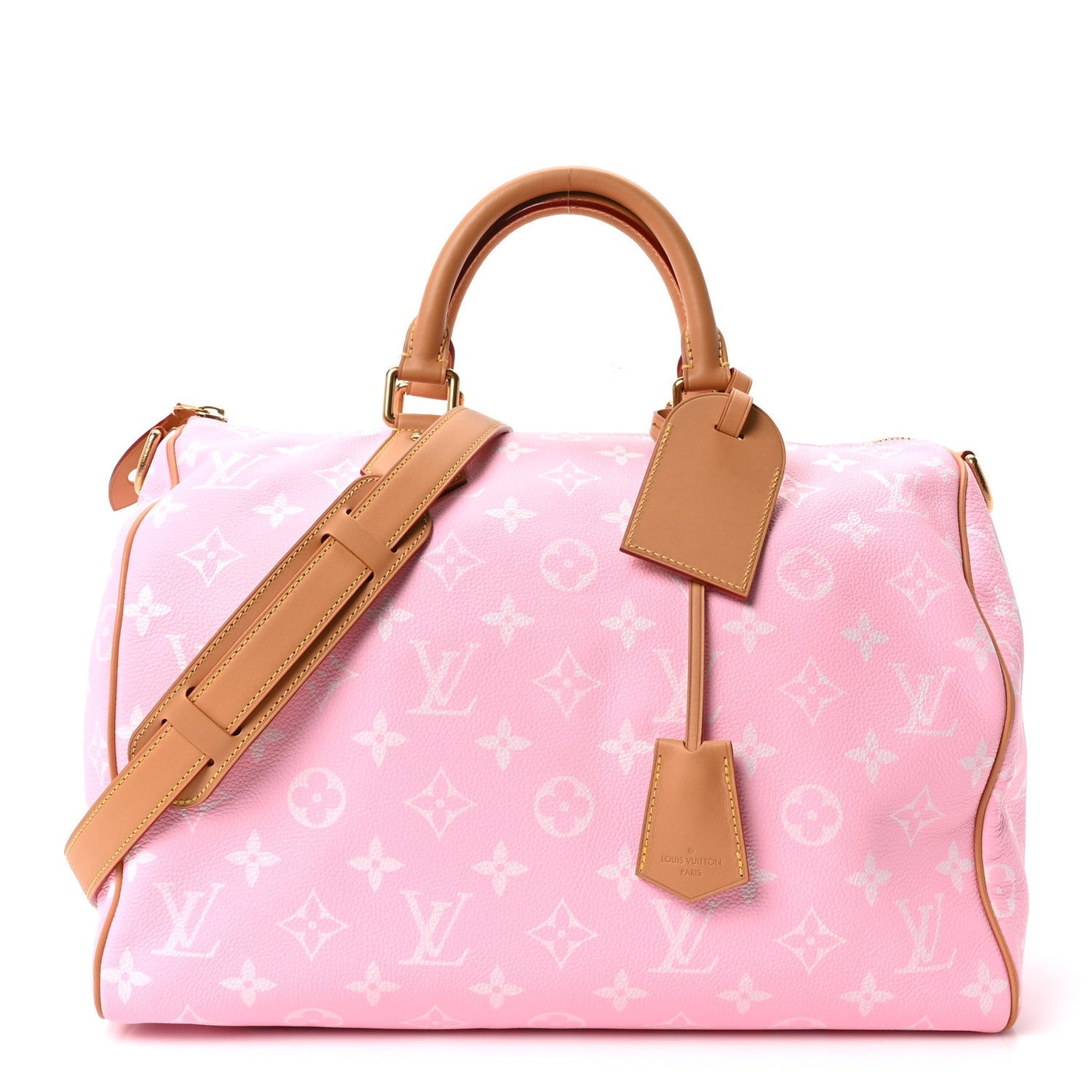 LOUIS VUITTON CALFSKIN MONOGRAM SPEEDY P9 BANDOULIERE 40 CANDY