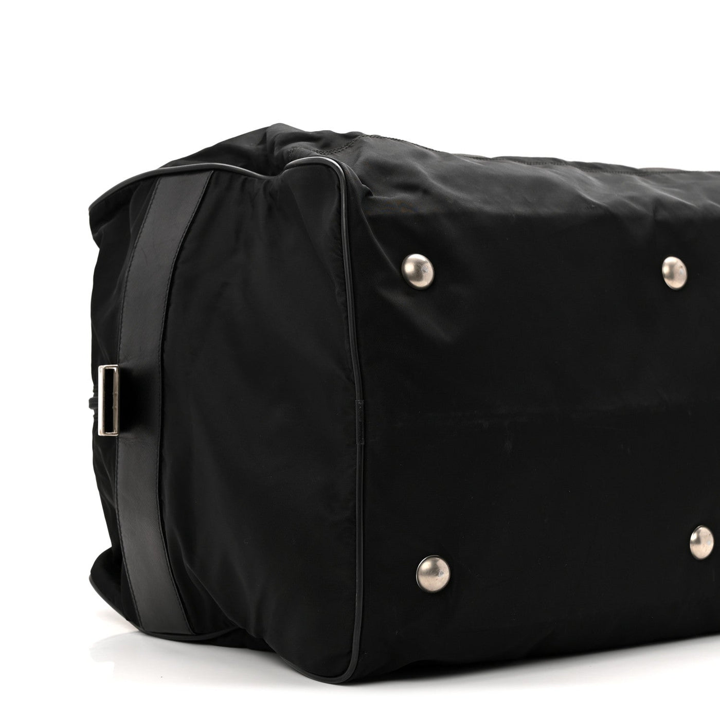 PRADA TESSUTO NYLON SAFFIANO VIAGGIO DUFFLE BLACK