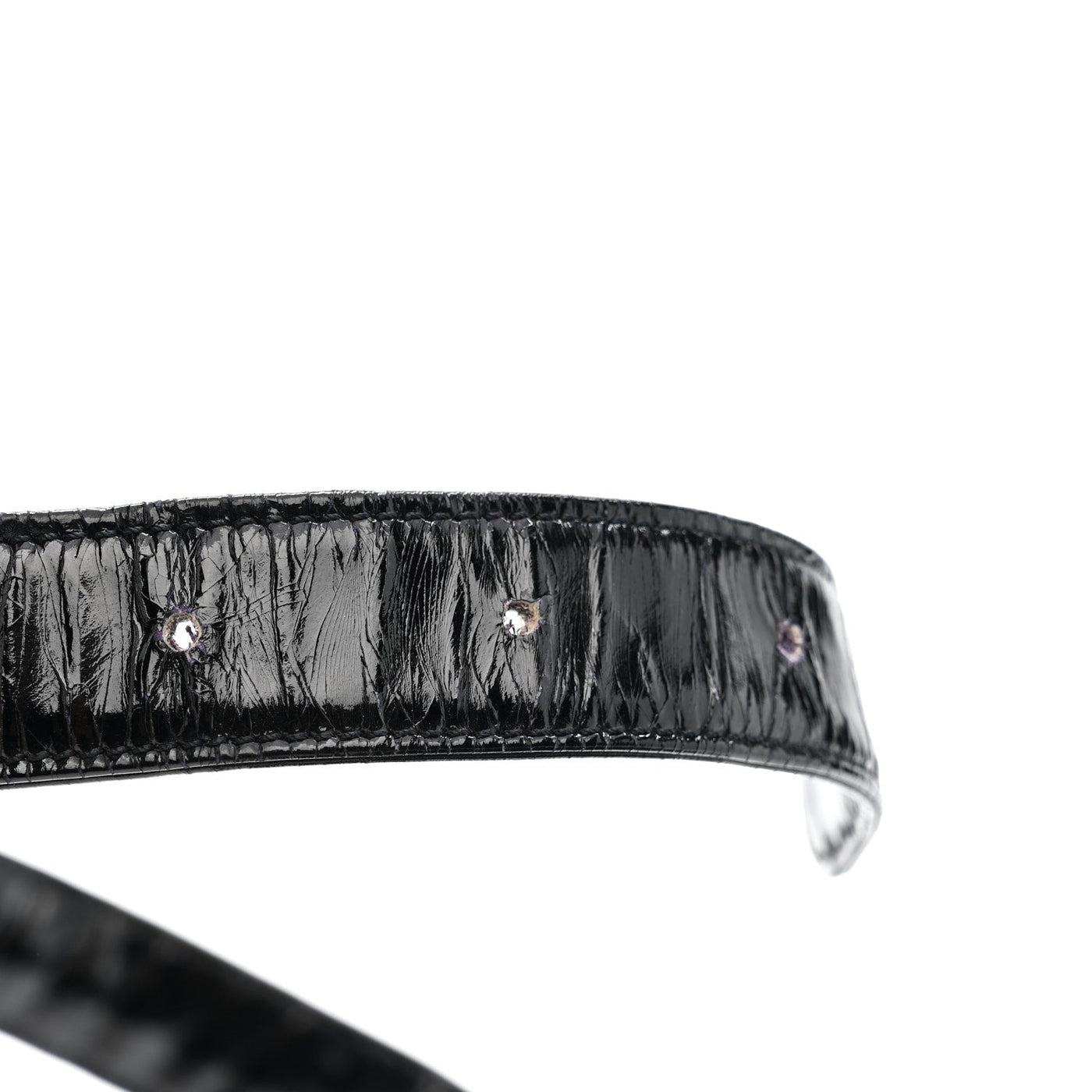 CELINE PATENT FLAP WAIST BELT BAG BLACK